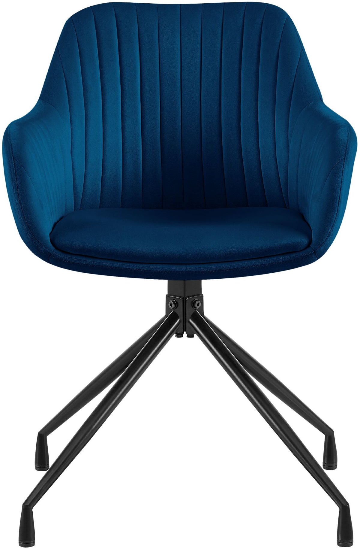 Set van 2 Eetkamerstoelen Novanis donkerblauw,Fluweel dunkelblau