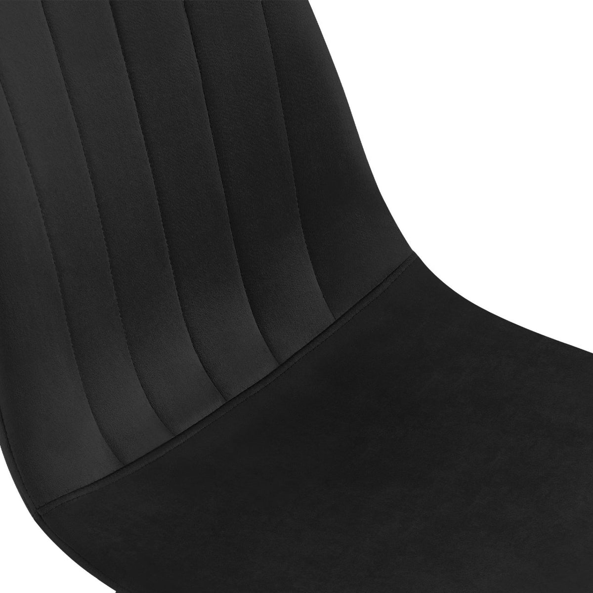Set van 4 eetkamerstoelen Baxter fluweel zwart schwarz