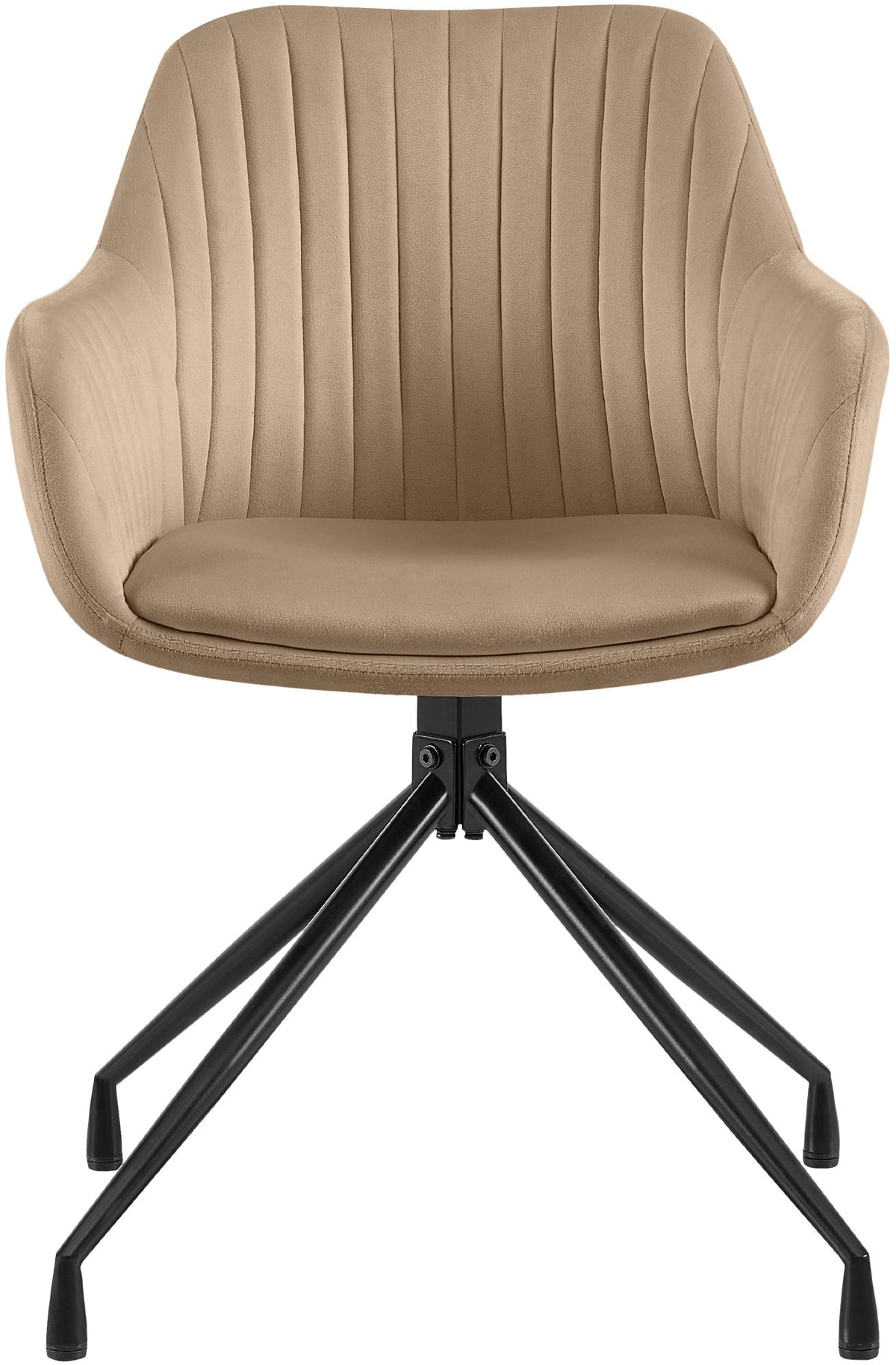 Set van 2 Eetkamerstoelen Novanis taupe,Fluweel taupe