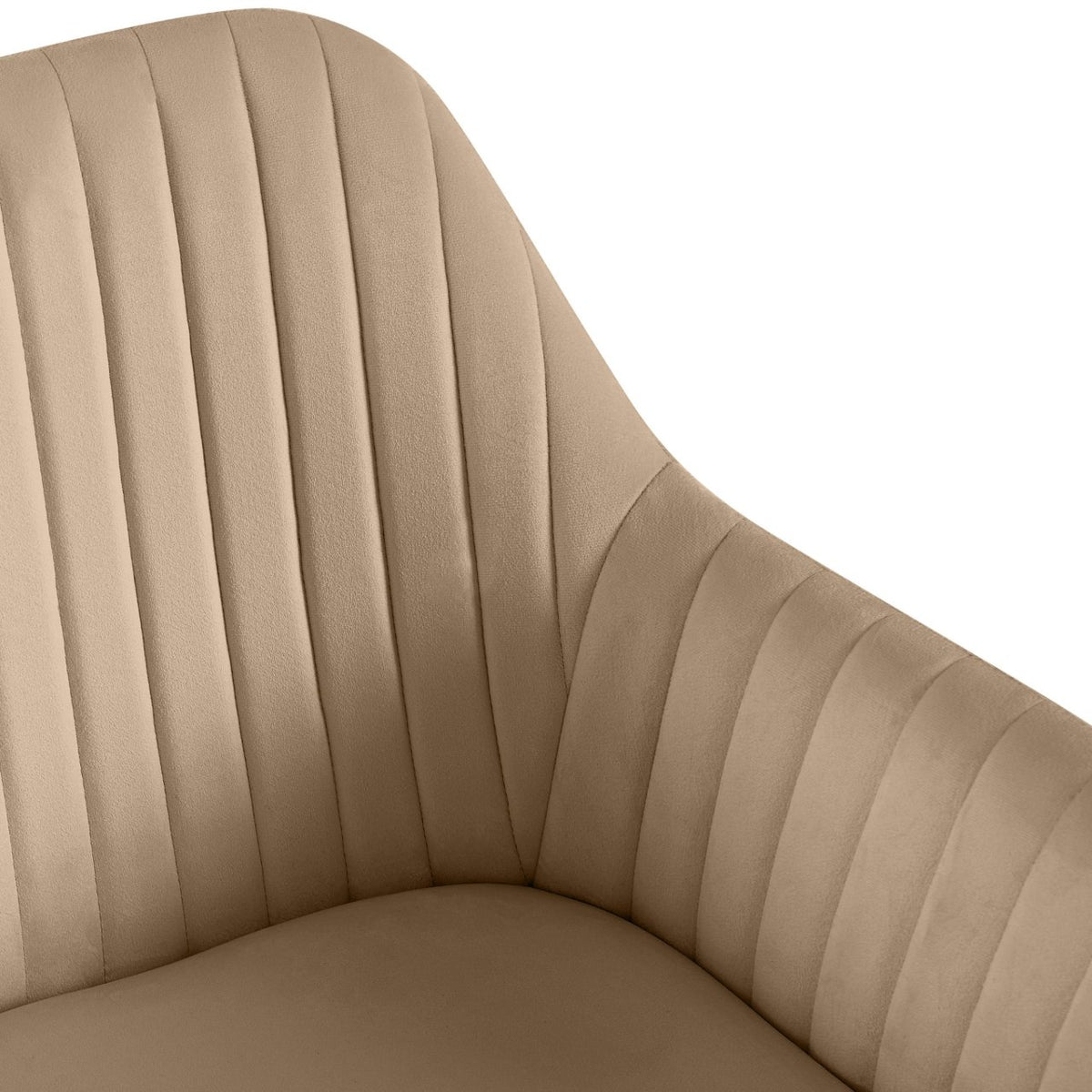 Set van 2 Eetkamerstoelen Novanis taupe,Fluweel taupe