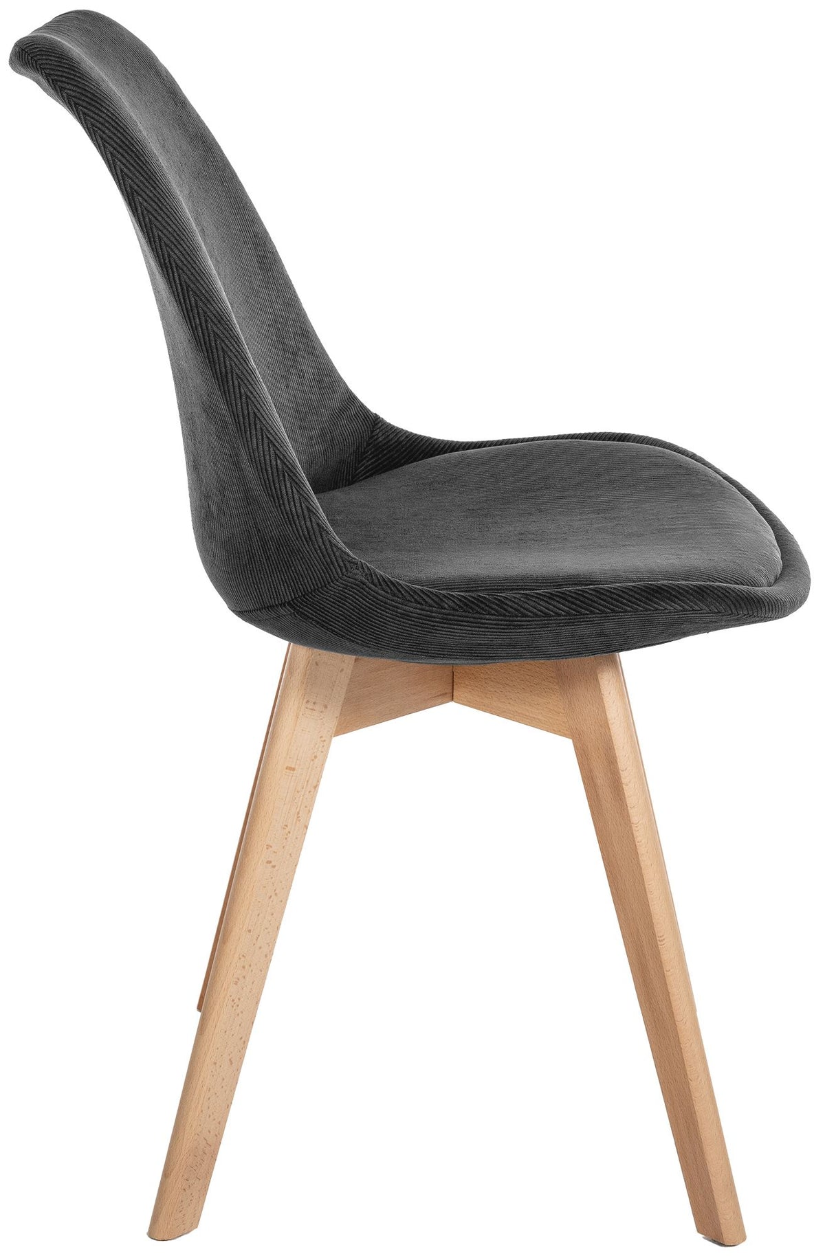 4er Set Stuhl Linares Cord anthrazit