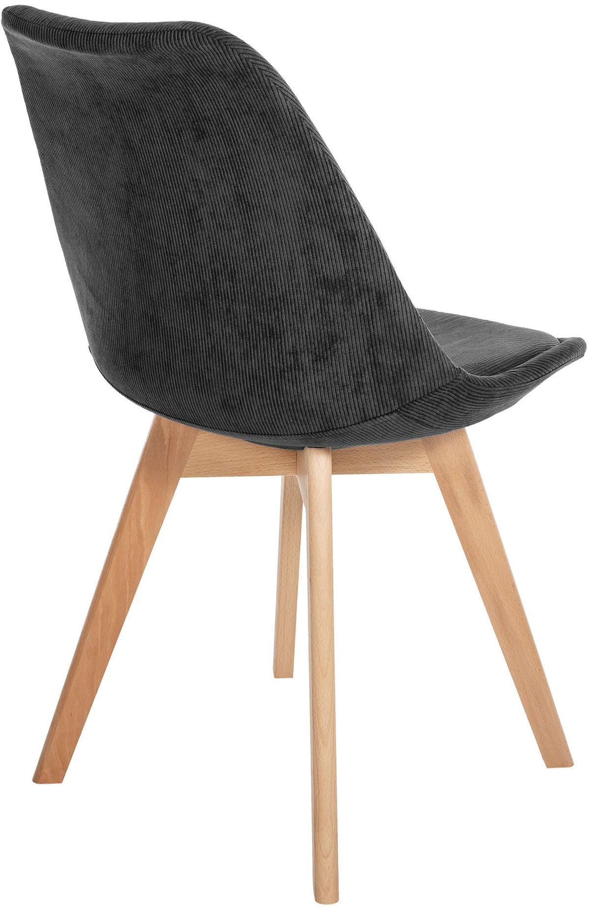 4er Set Stuhl Linares Cord anthrazit