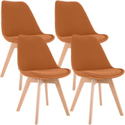 4er Set Stuhl Linares Stoff orange