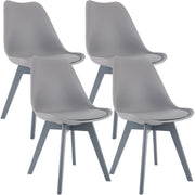 4er Set Stuhl Linares Kunststoff grau/grau