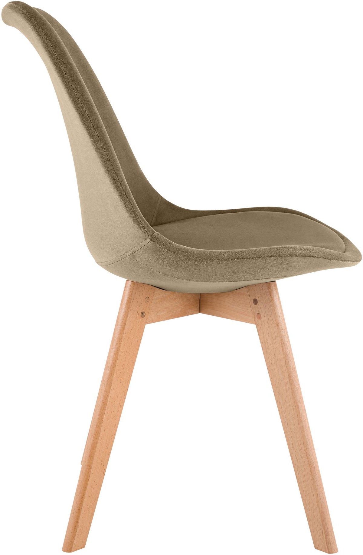 Eetkamerstoel Linares bruin,Fluweel braun