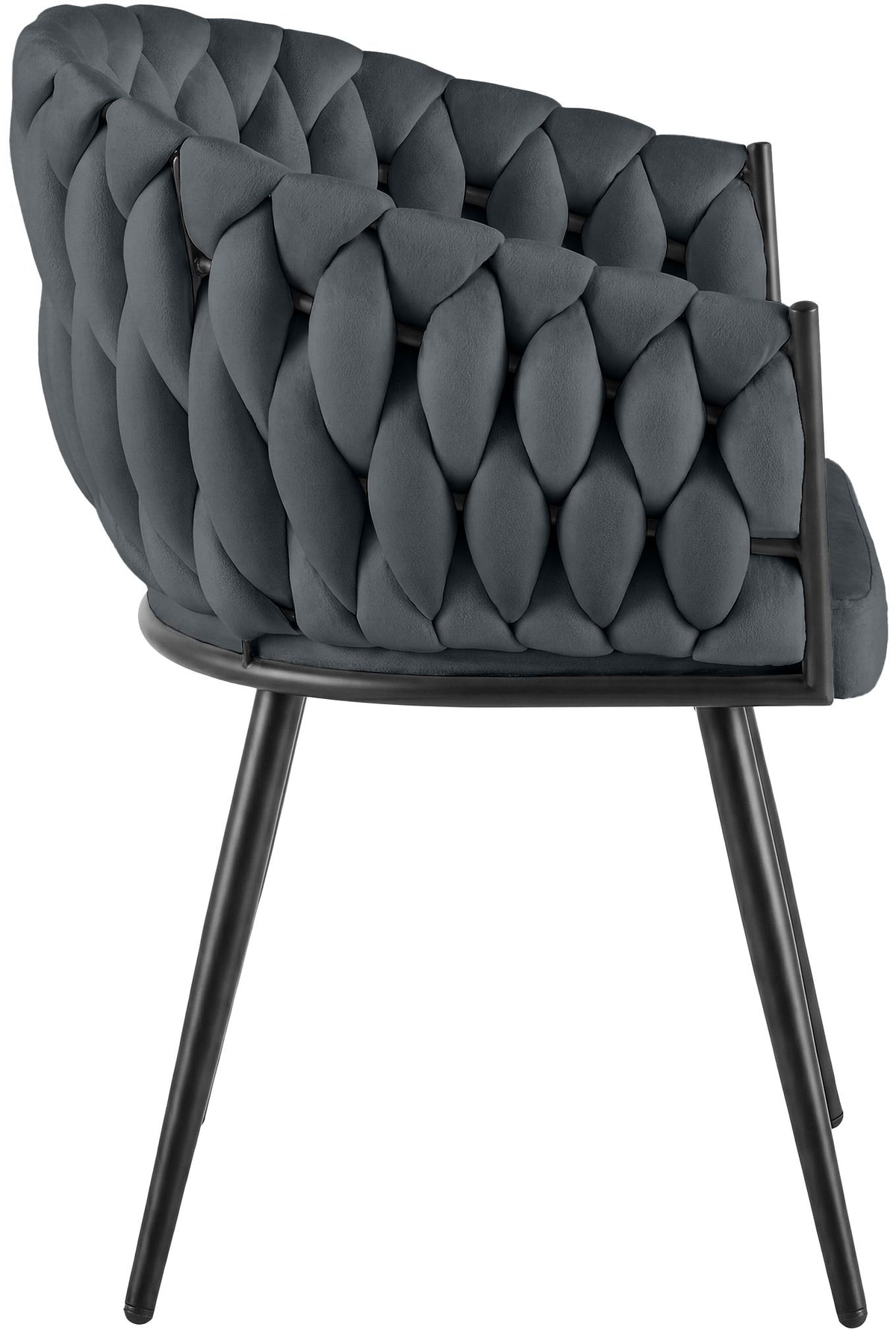 Eetkamerstoel Molise fluweel donkergrijs,Fluweel dunkelgrau