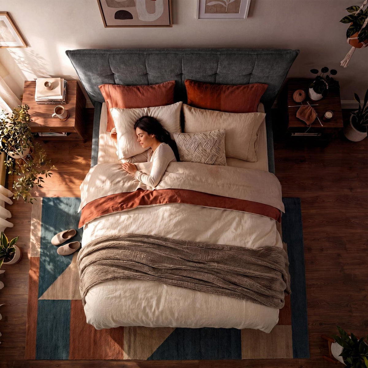 Bed Mirka 160 x 200 cm donkergrijs dunkelgrau