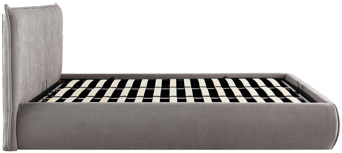 Bett Mirka 180x200 cm Stoff grau