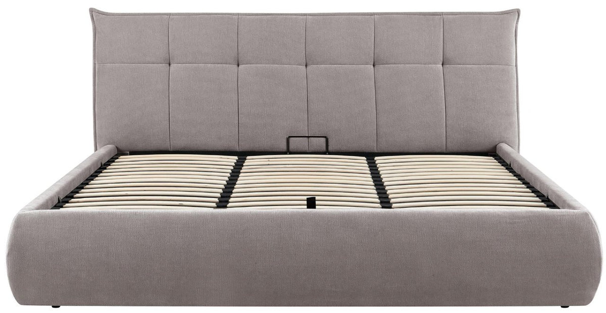 Bett Mirka 180x200 cm Stoff grau