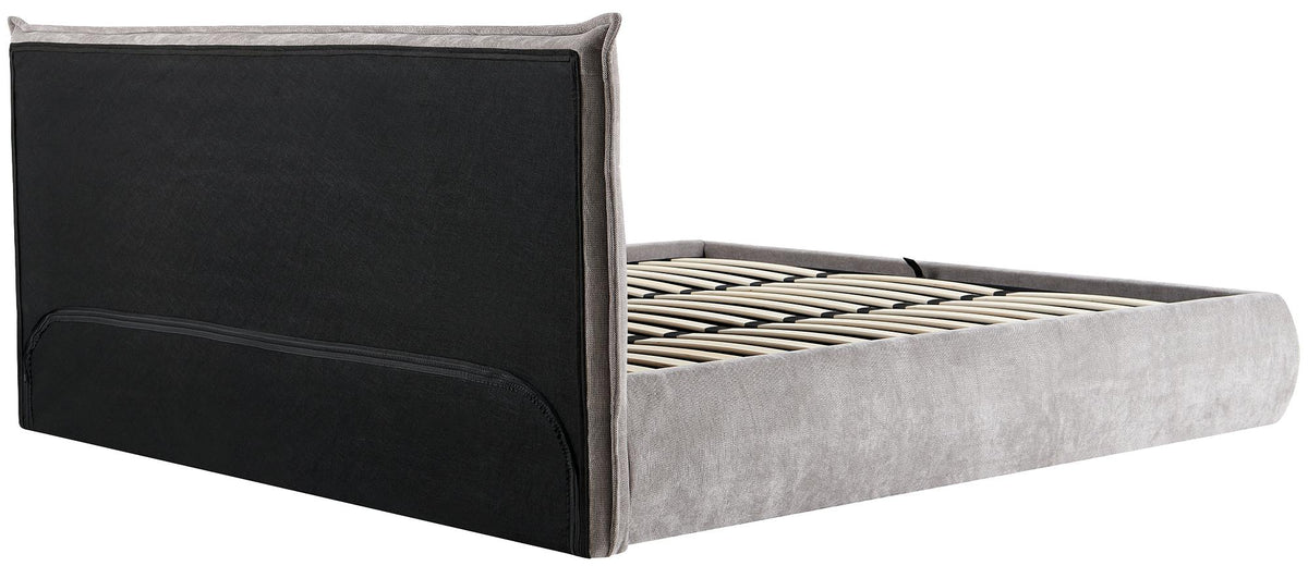 Bett Mirka 180x200 cm Stoff grau