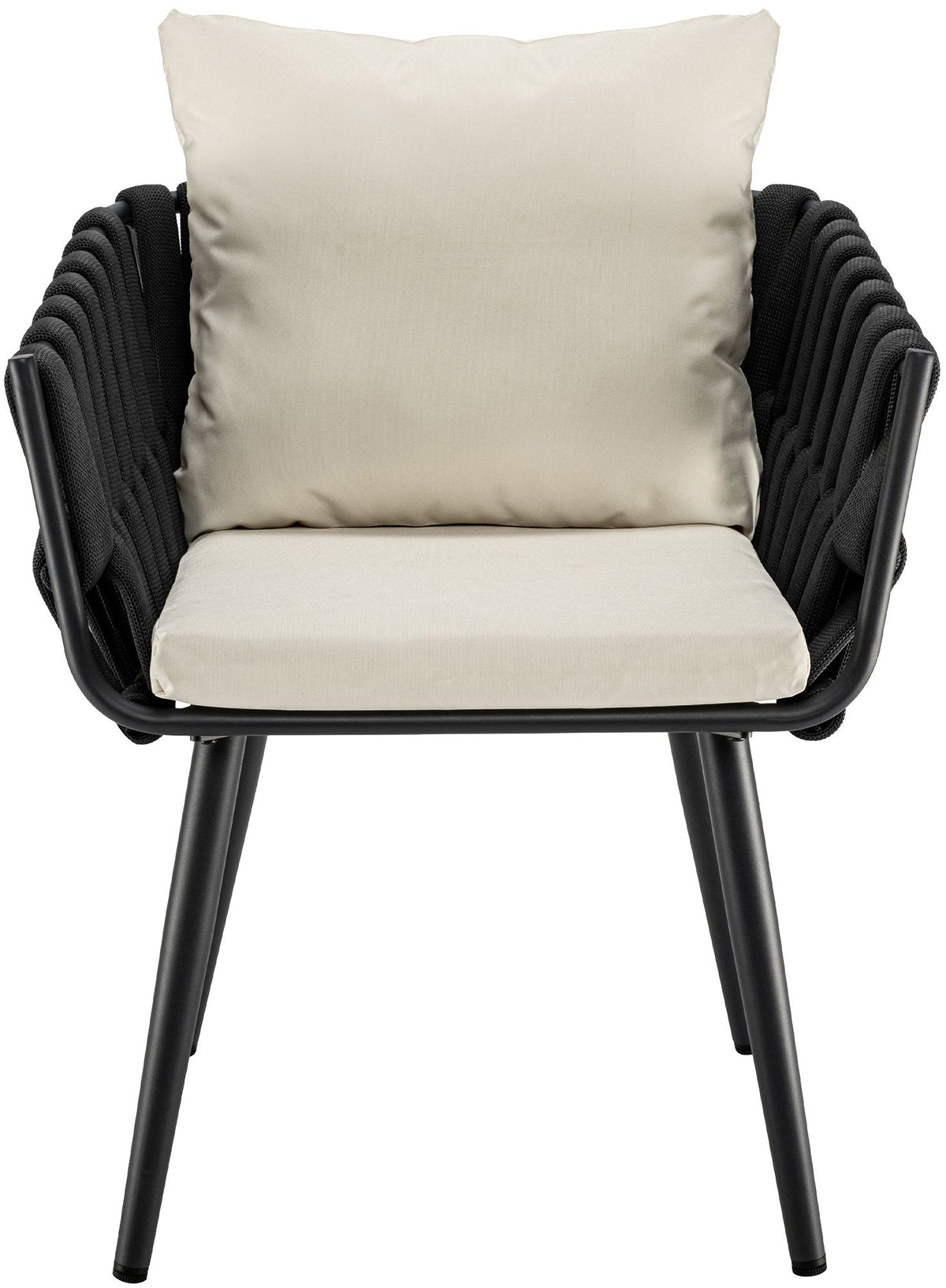 Tuinstoel Lombardia met zitkussen creme creme