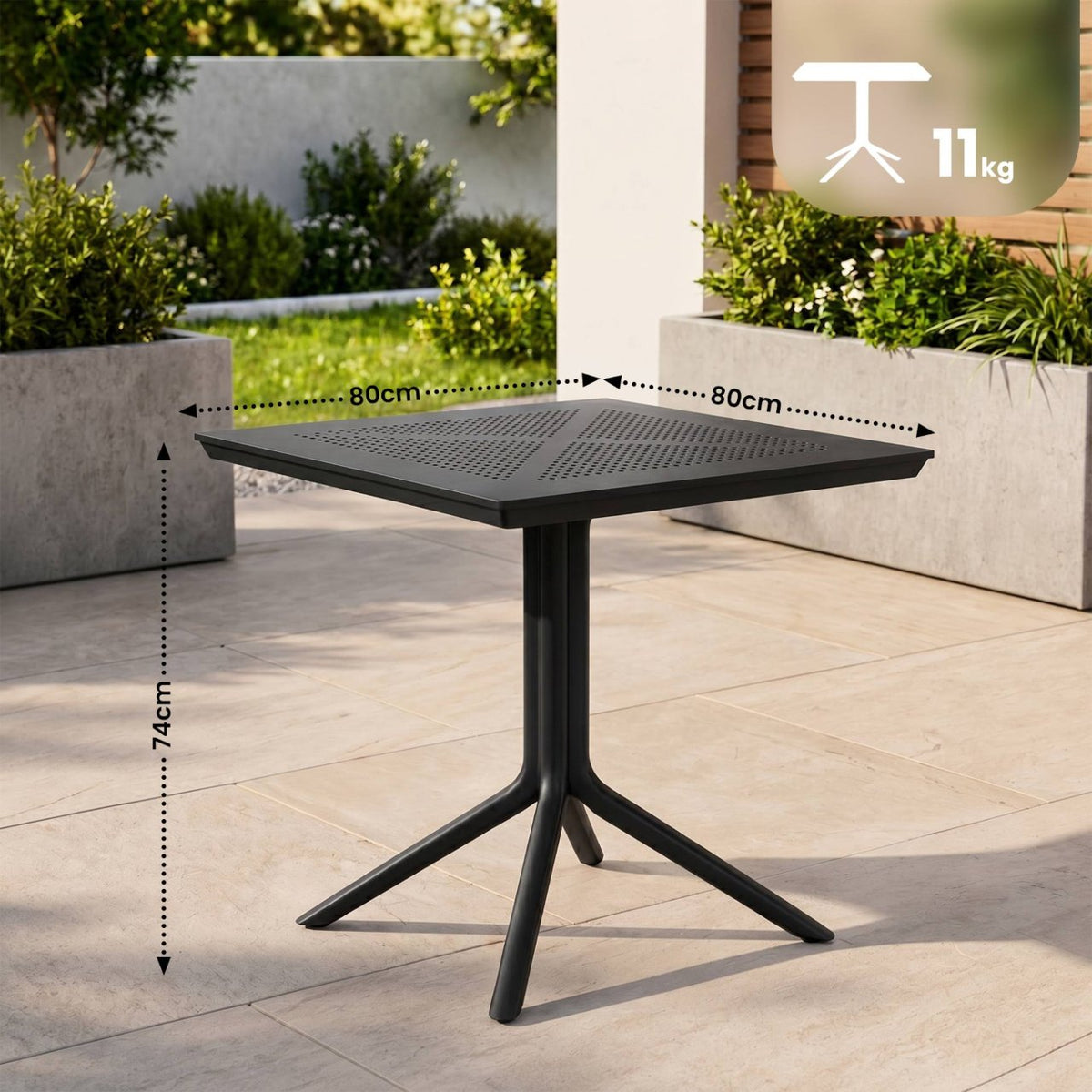 Tuintafel Lenval zwart schwarz