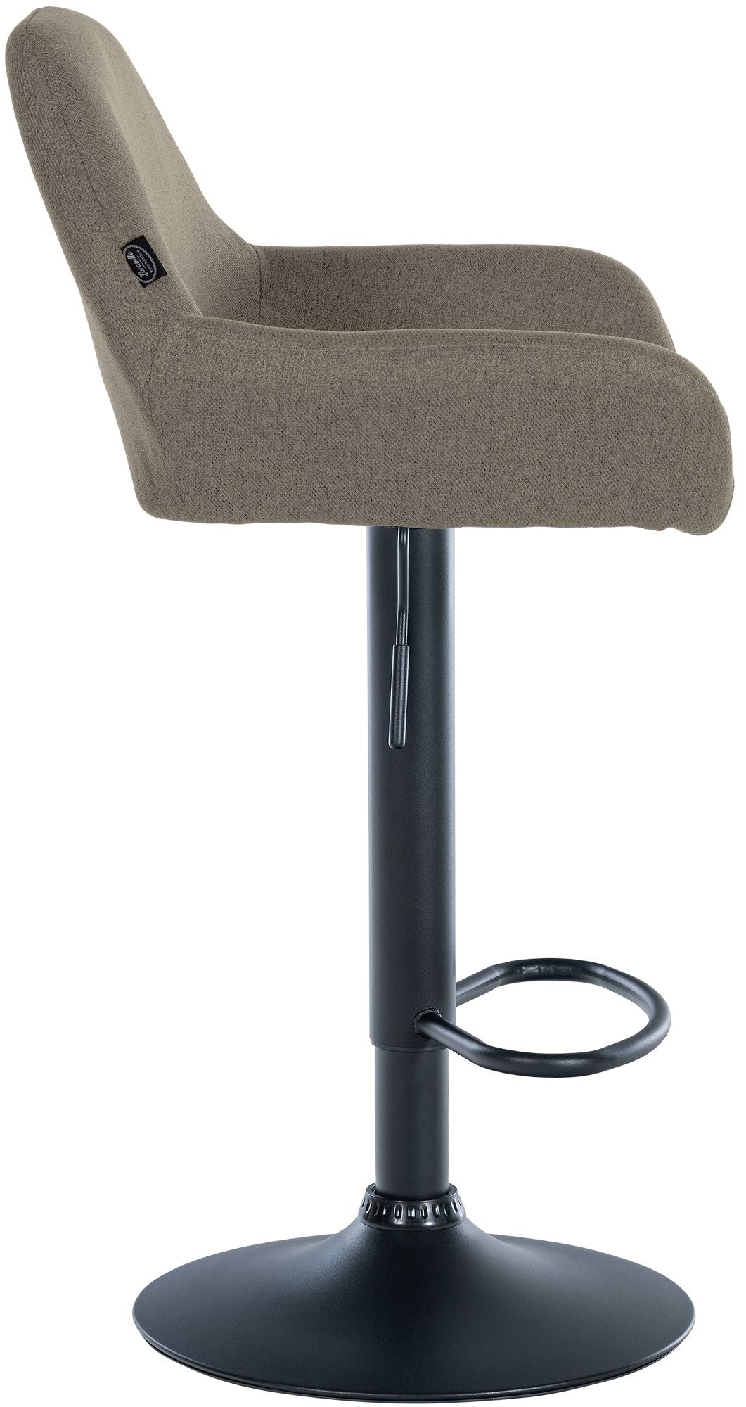 Barkruk Braga stof taupe,zwart taupe
