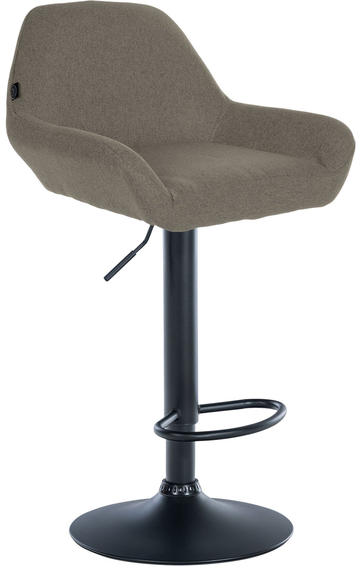 Barkruk Braga stof taupe,zwart taupe