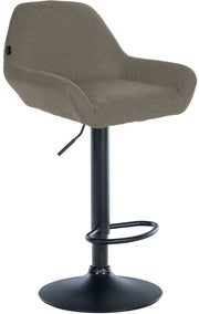 Barkruk Braga stof taupe,zwart taupe