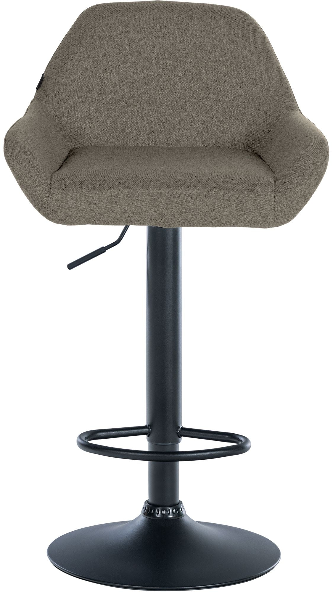 Barkruk Braga stof taupe,zwart taupe