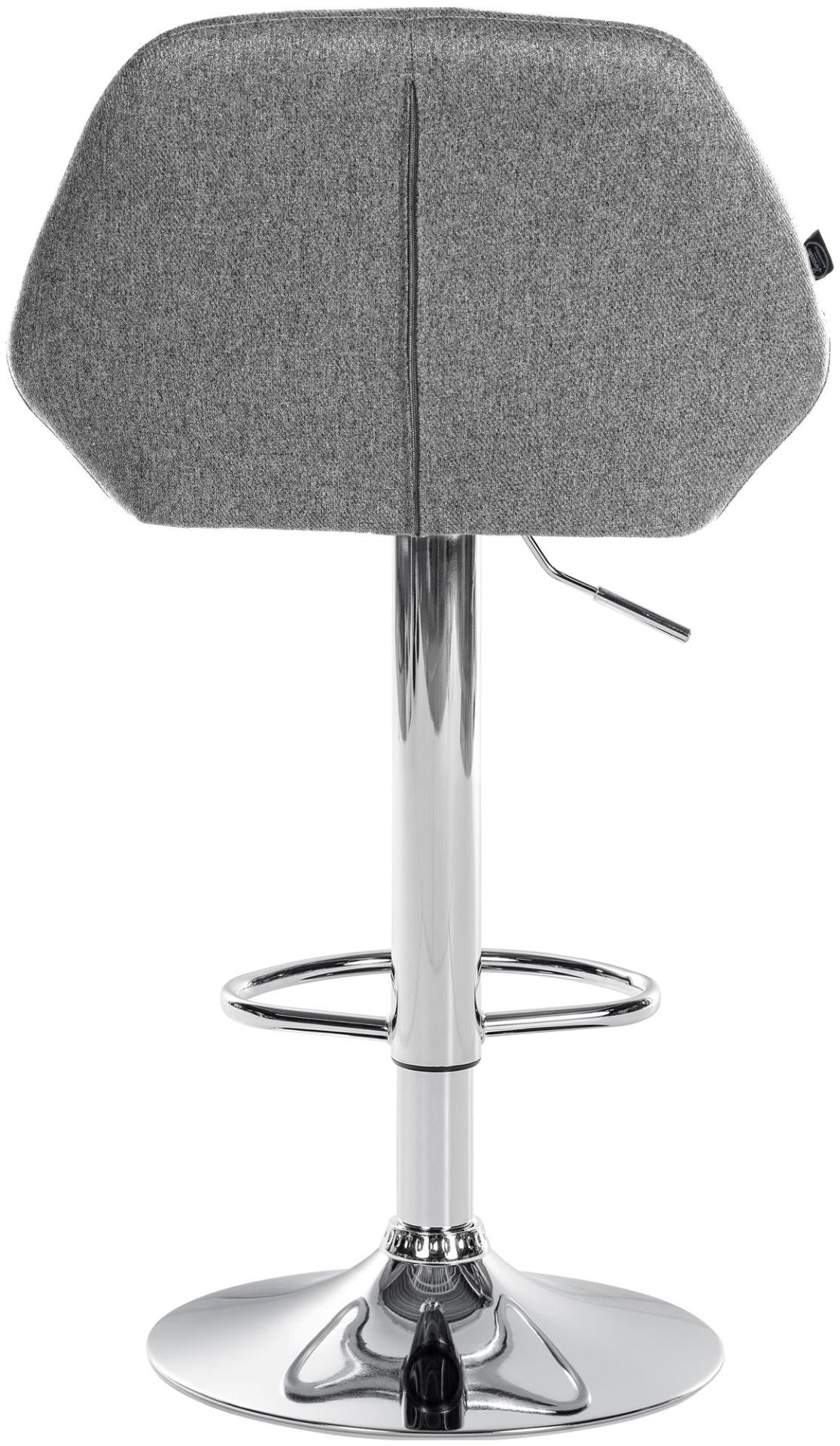 Set van 2 barkrukken Braga stof grijs,chroom grau