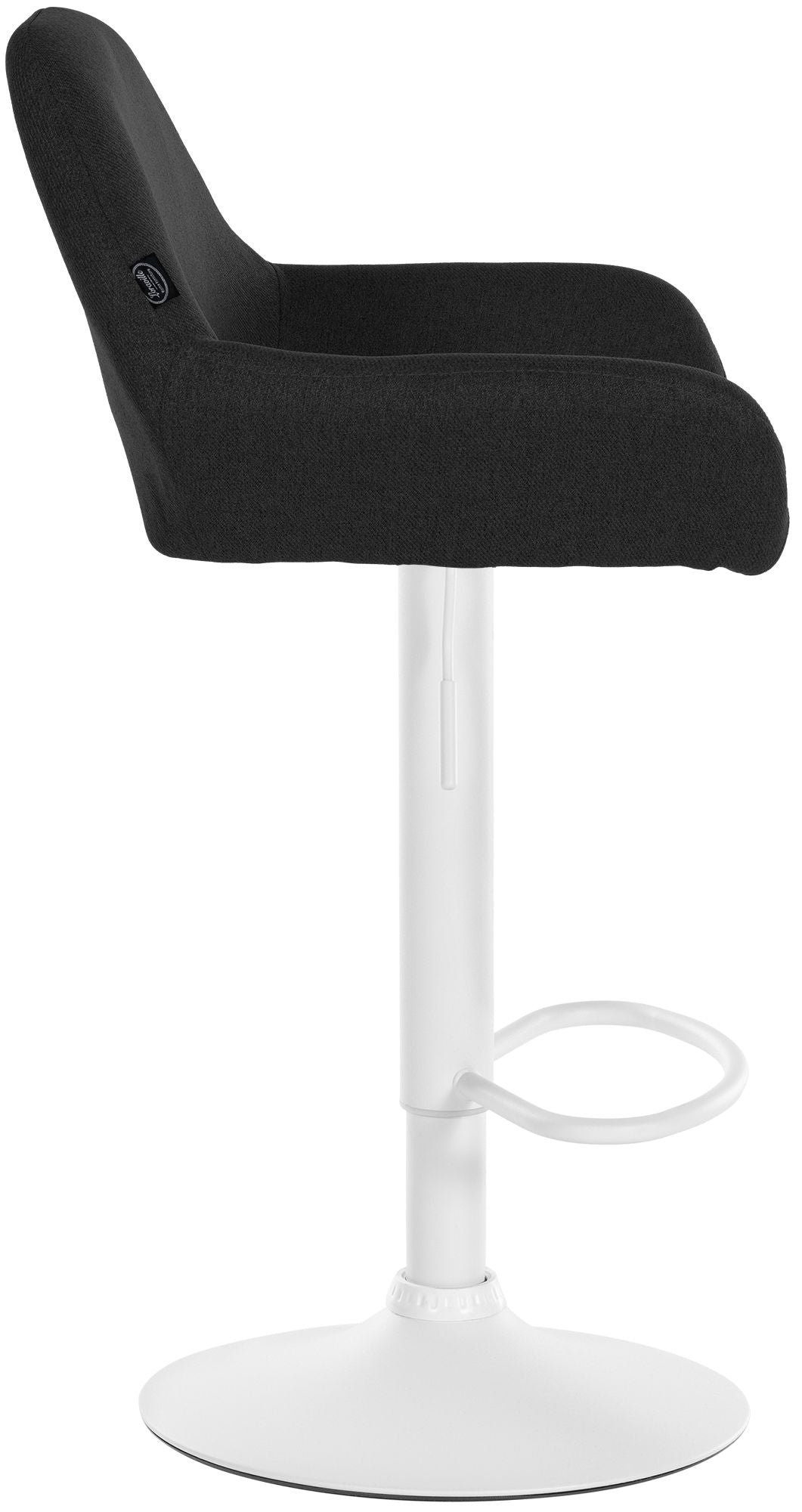 Set van 2 barkrukken Braga stof zwart,wit schwarz