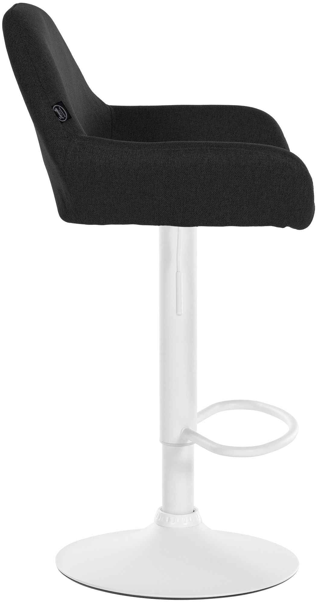 Set van 2 barkrukken Braga stof zwart,wit schwarz