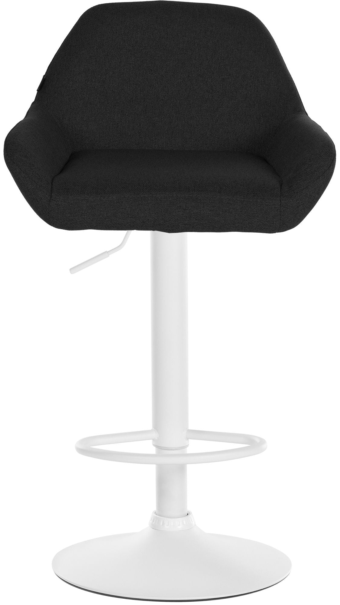 Set van 2 barkrukken Braga stof zwart,wit schwarz