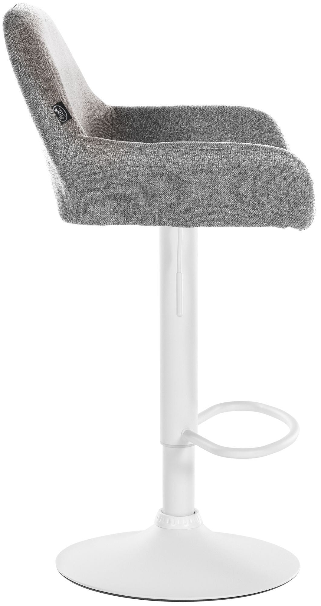 Set van 2 barkrukken Braga stof grijs,wit grau