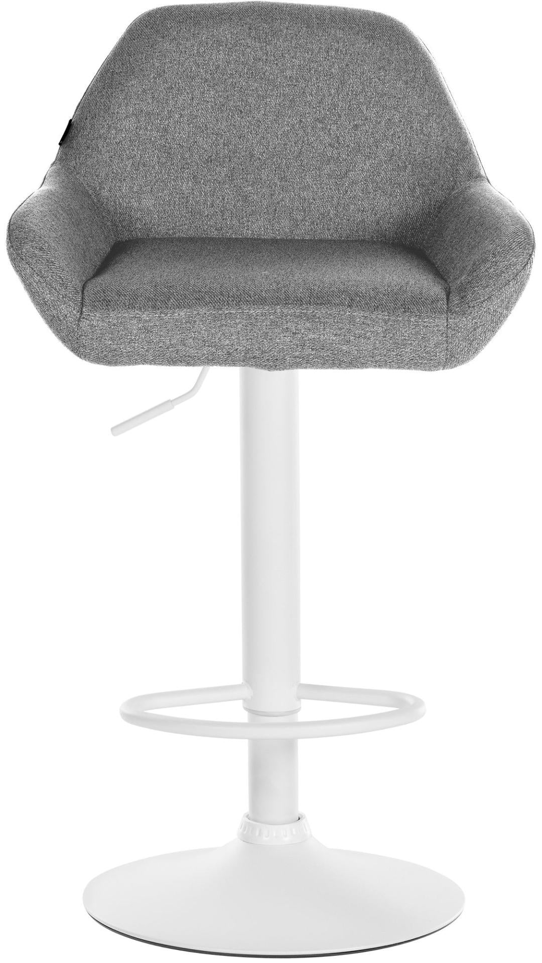 Set van 2 barkrukken Braga stof grijs,wit grau