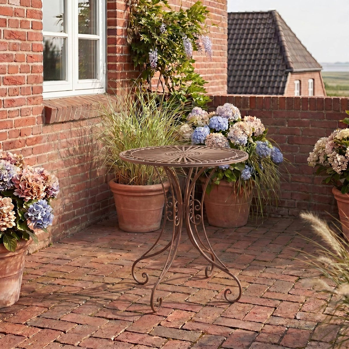 Tuintafel Hari antiek bruin antik braun