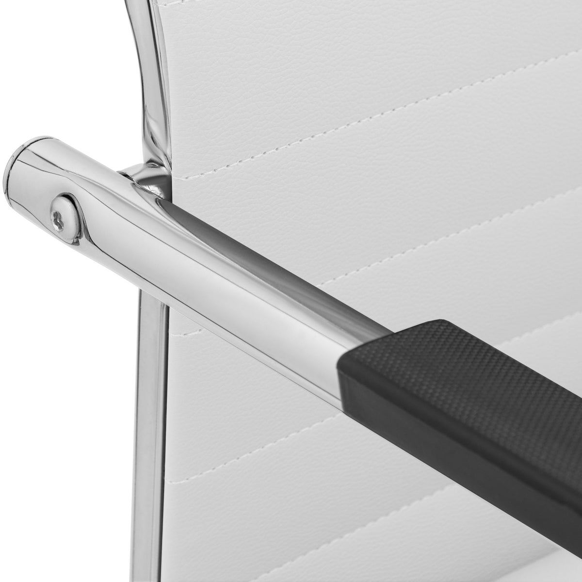 Set van 2 eetkamerstoelen Hakon lederlook wit weiß