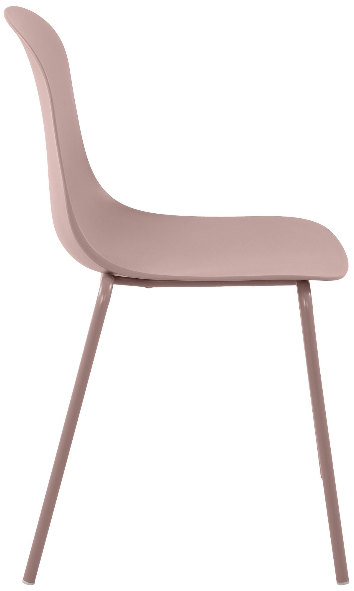 Set van 4 stapelstoelen Hardin roze pink