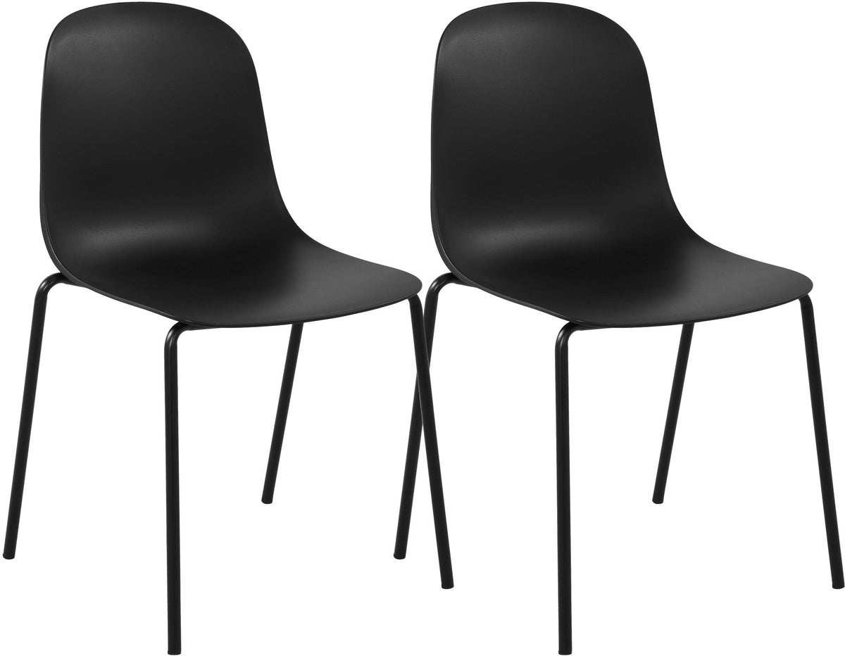 Set van 2 stapelstoelen Hardin zwart schwarz
