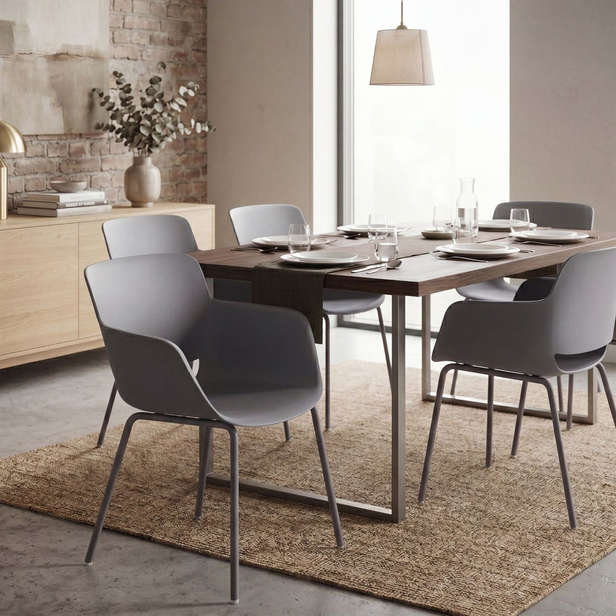 Set van 2 Tuinstoelen Alpena donkergrijs dunkelgrau