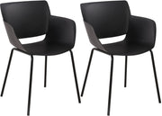 Set van 2 Tuinstoelen Alpena zwart schwarz
