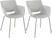 Set van 2 Tuinstoelen Alpena licht grijs hellgrau