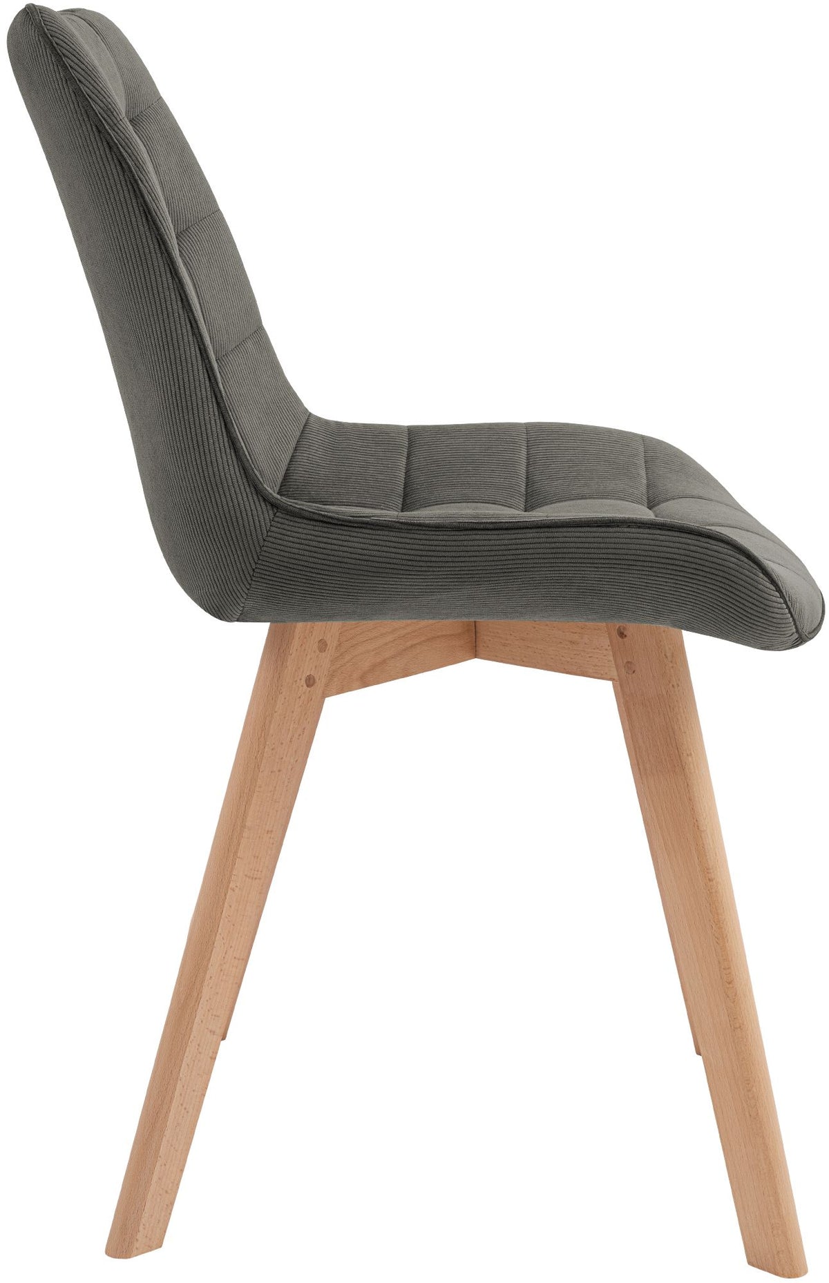 Eetkamerstoel Brook corduroy donkergrijs dunkelgrau