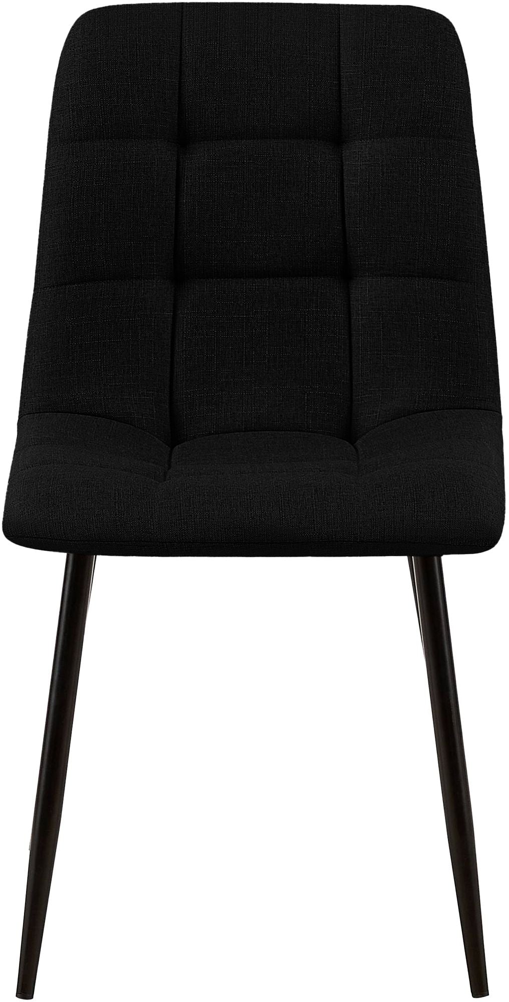2er Set Esszimmerstuhl Tilde Stoff schwarz