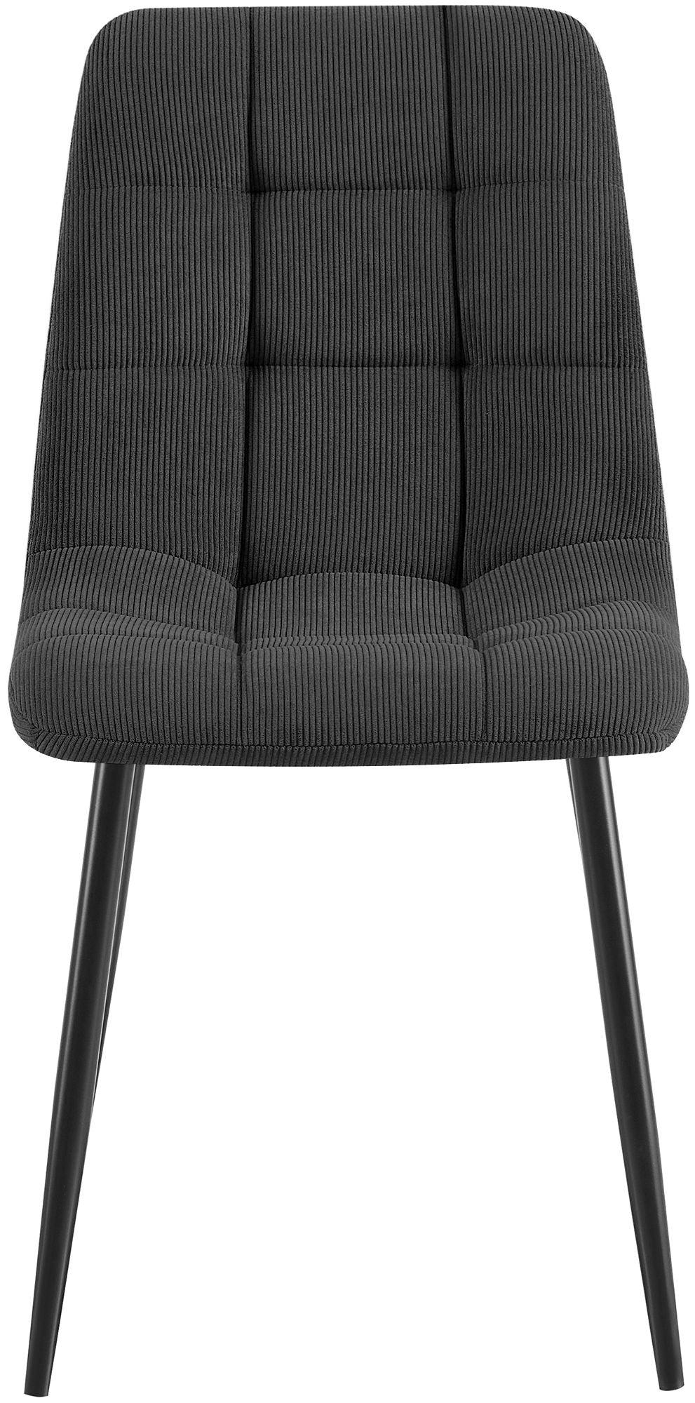 2er Set Esszimmerstuhl Tilde Cord grau