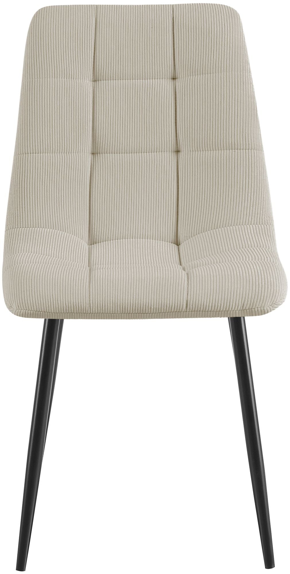 2er Set Esszimmerstuhl Tilde Cord creme