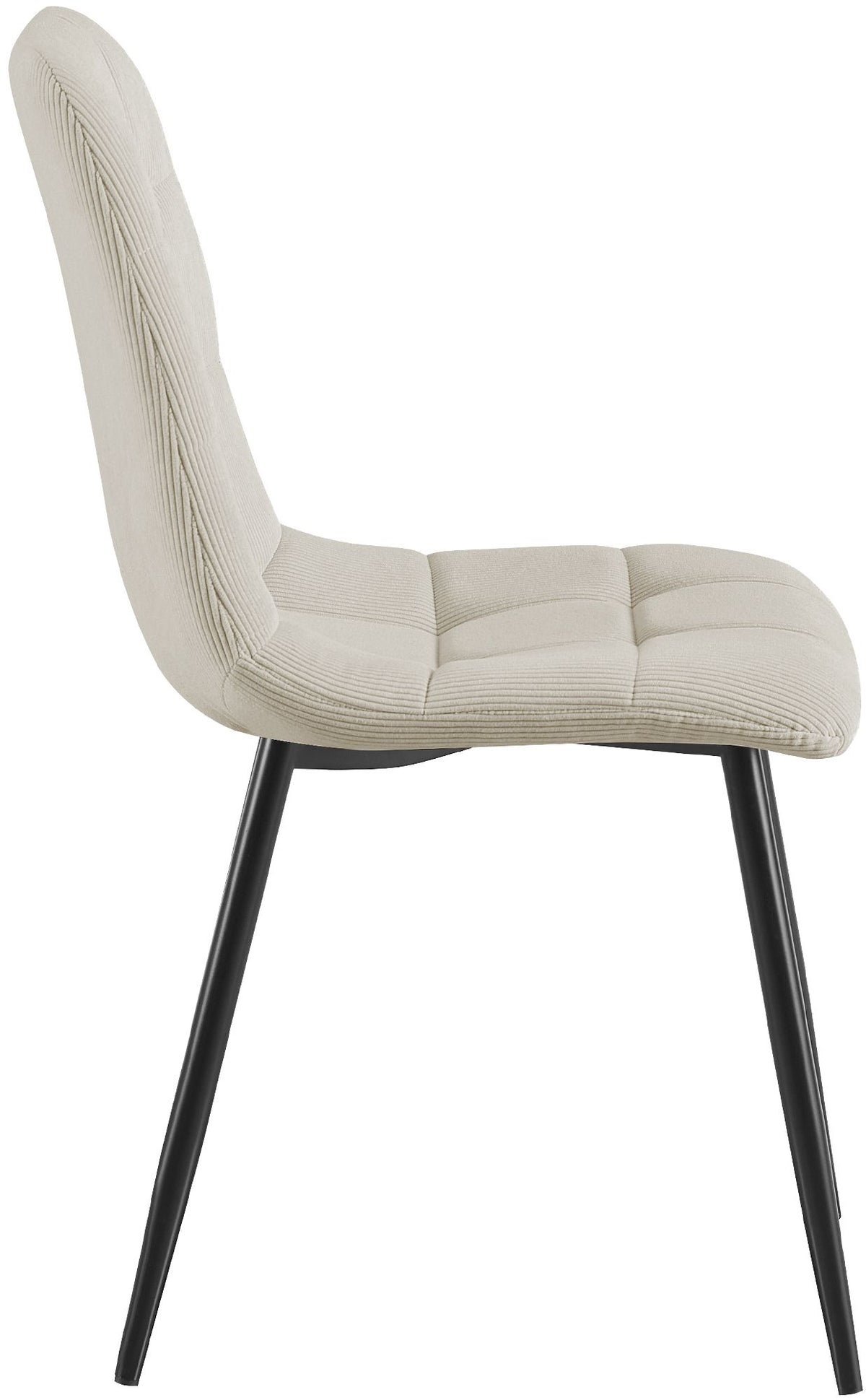 2er Set Esszimmerstuhl Tilde Cord creme