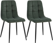 2er Set Esszimmerstuhl Tilde Cord grün