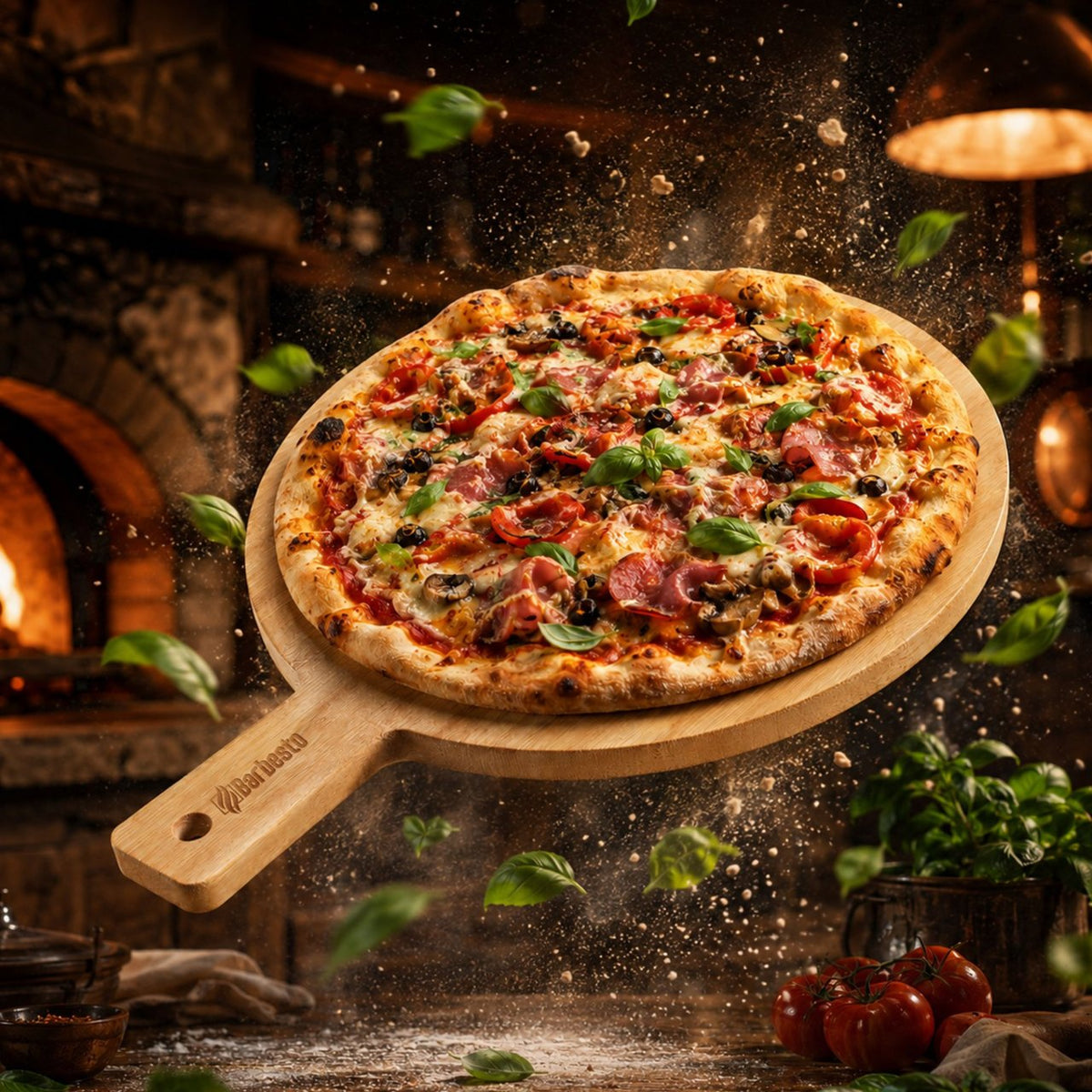 6er Set Pizzabrett Pavia natura