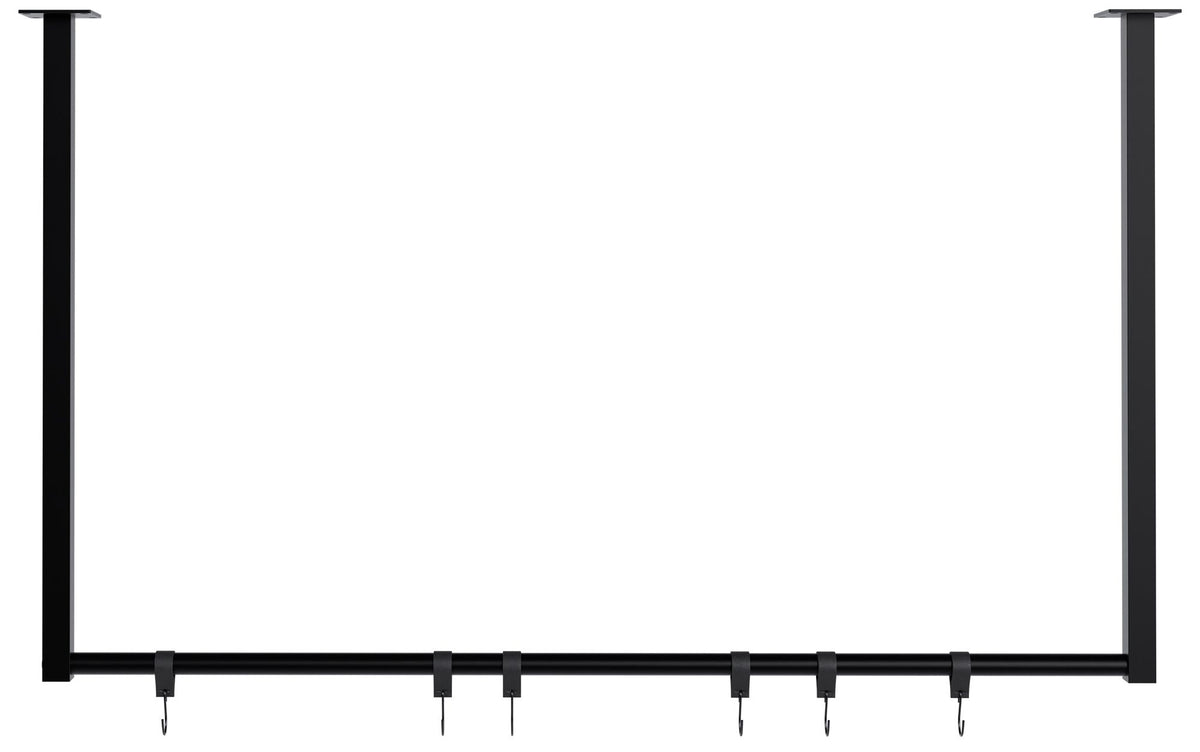 Kledingstang Fenton met 6 haken 100x60 cm schwarz