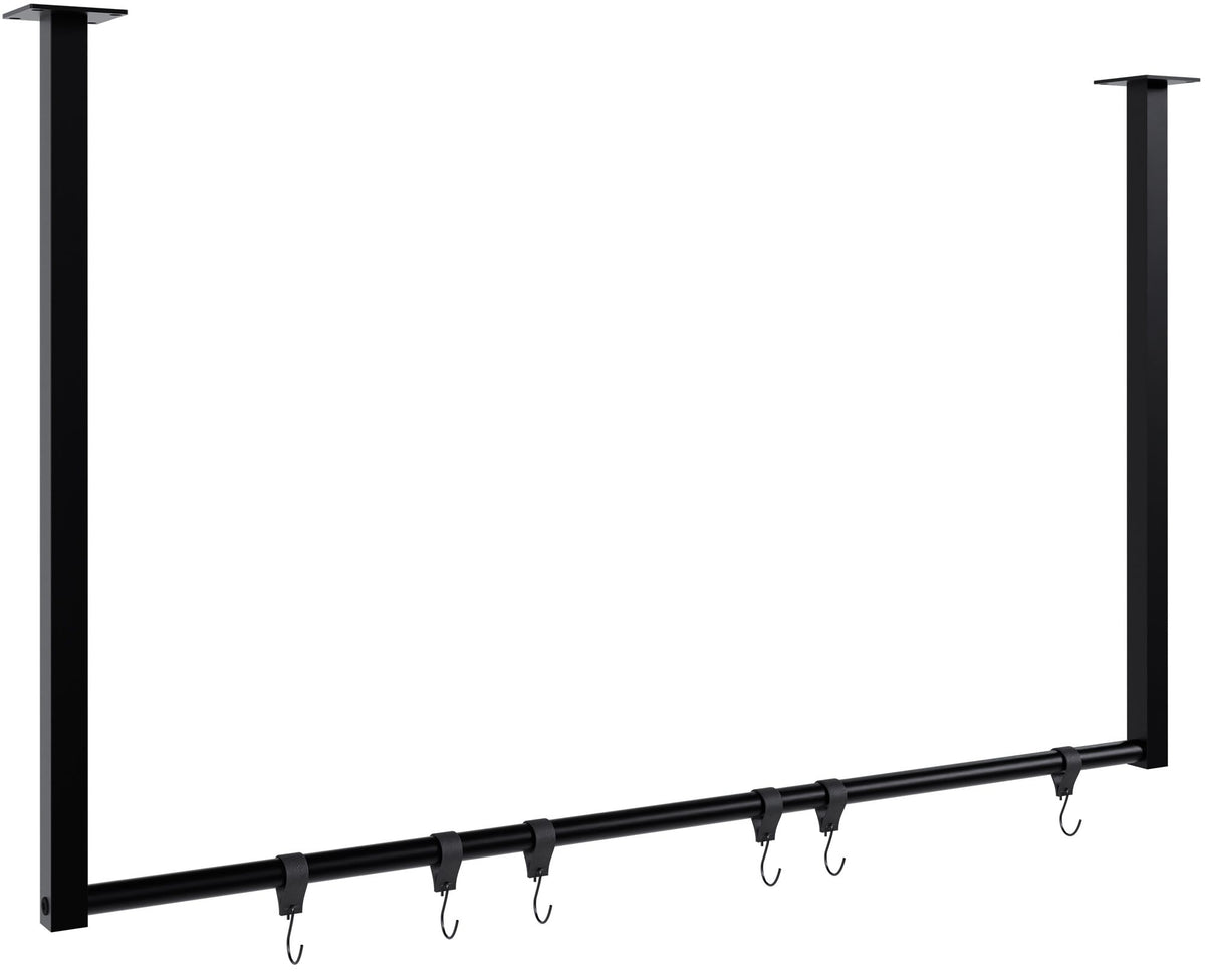 Kledingstang Fenton met 6 haken 100x60 cm schwarz