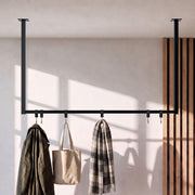 Kledingstang Fenton met 6 haken 100x60 cm schwarz