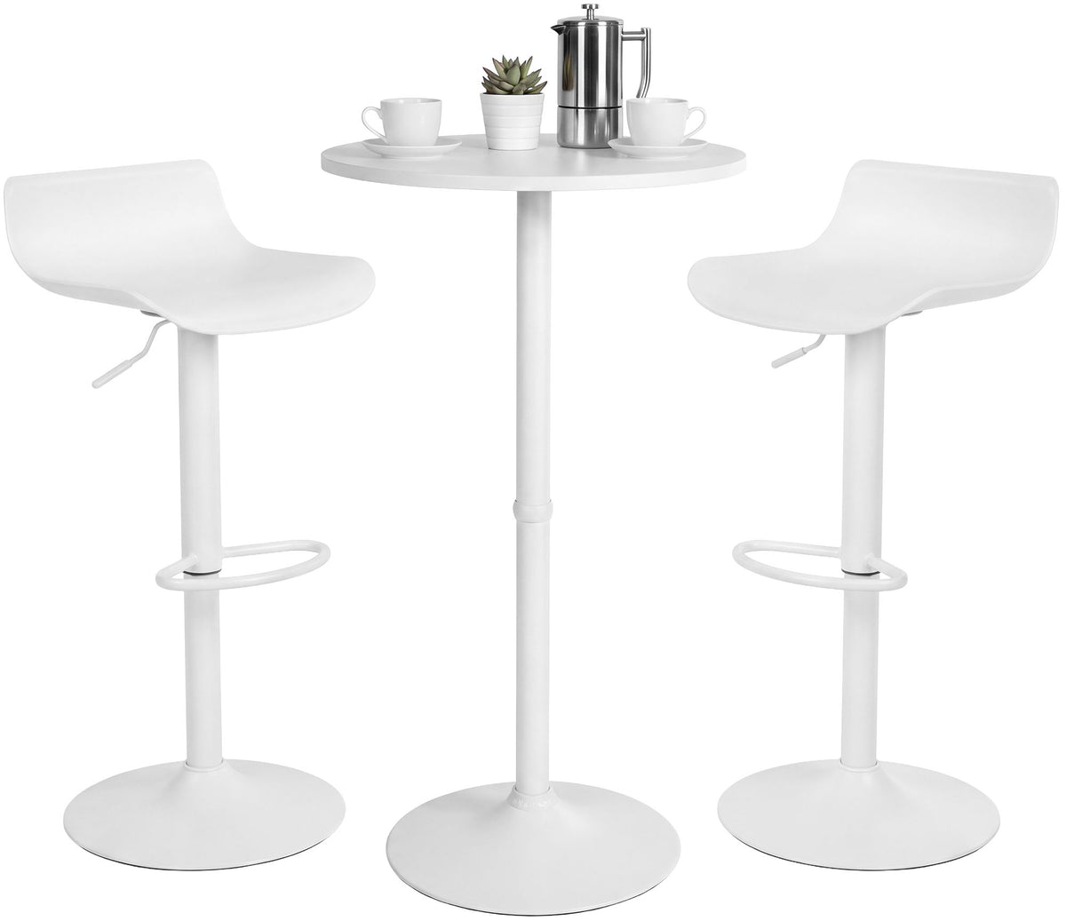 2er Bartisch Set Navo Kunststoff weiß