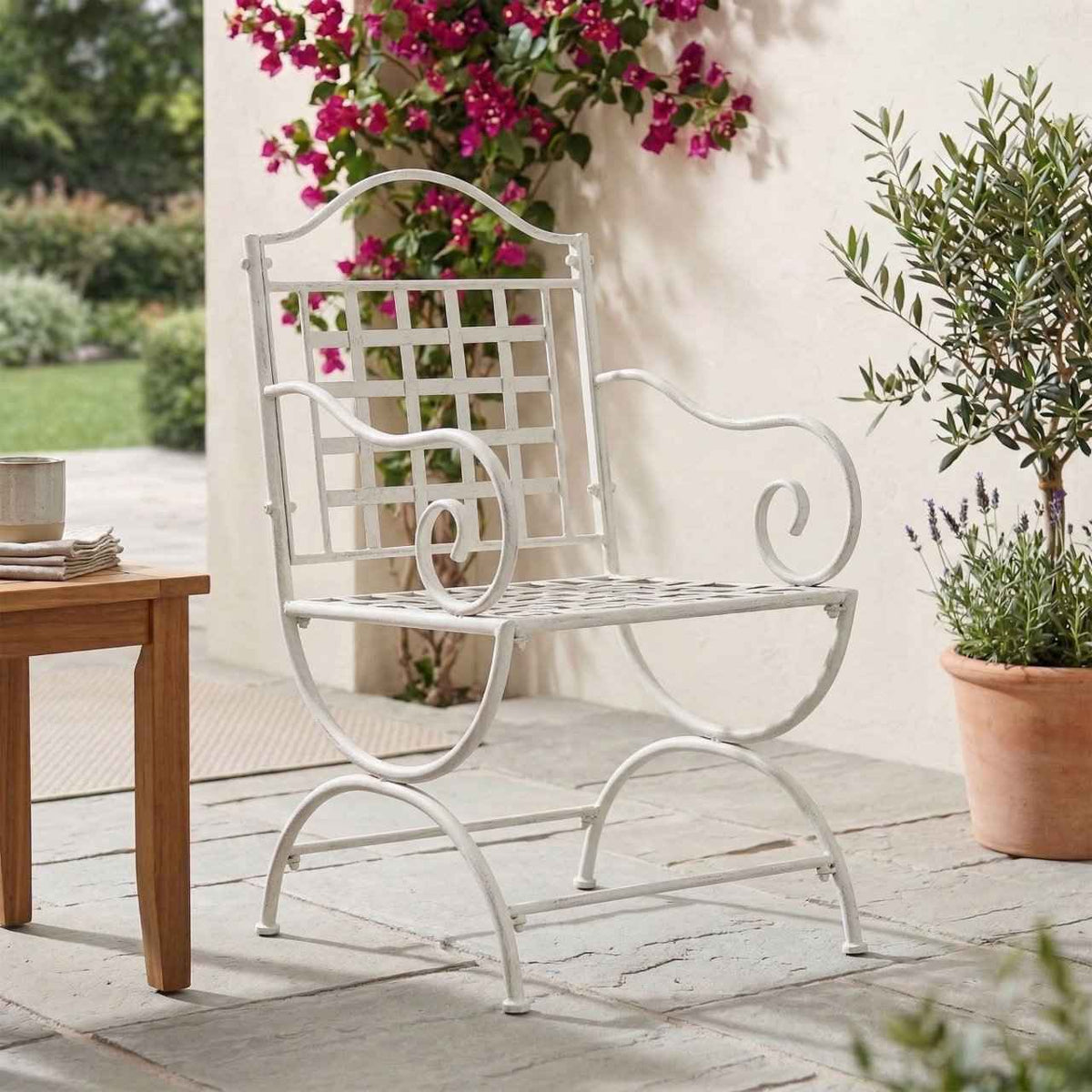 Set van 4 stoelen Lotta antiek/wit antik weiß