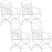Set van 4 stoelen Lotta antiek/wit antik weiß
