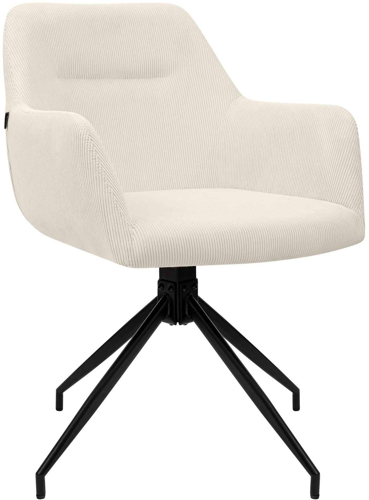 Eetkamerstoel Merlinda Ribstof creme creme
