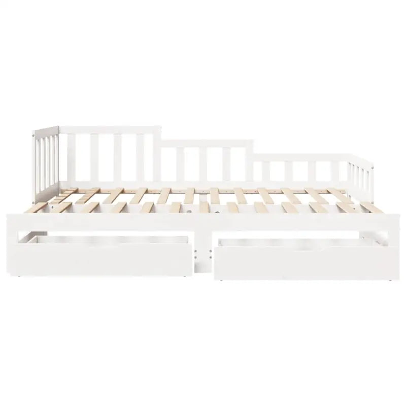 2-in-1 Slaapbank met onderschuifbed van massief grenenhout - Bedden & bedframes