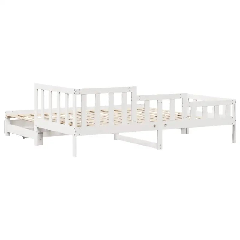 2-in-1 Slaapbank met onderschuifbed van massief grenenhout - Bedden & bedframes