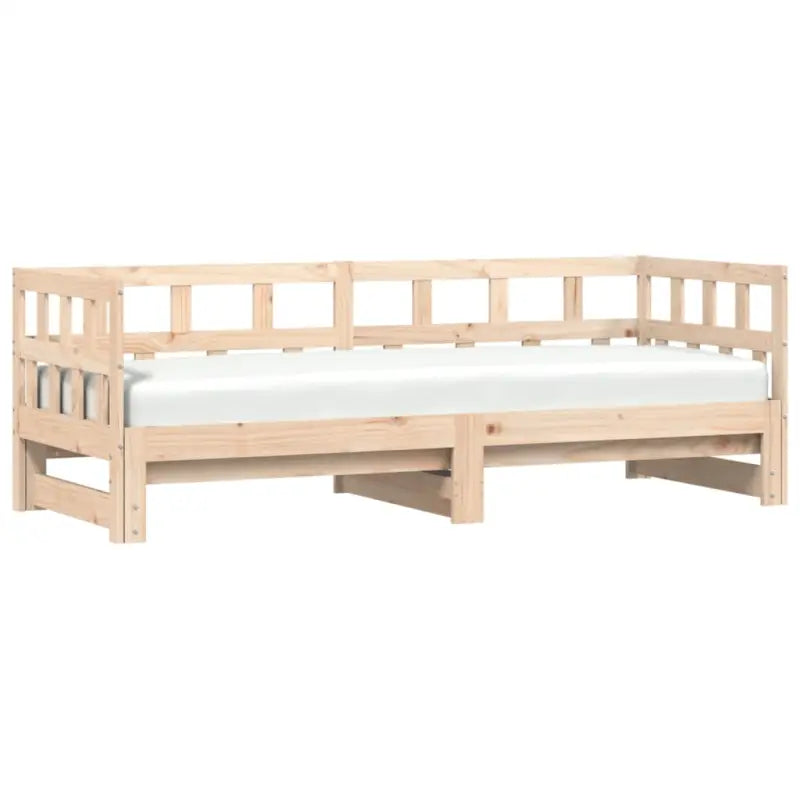 2-in-1 slaapbank met onderschuifbed van massief grenenhout - Naturel / 90 x 190 cm - Bedden & bedframes